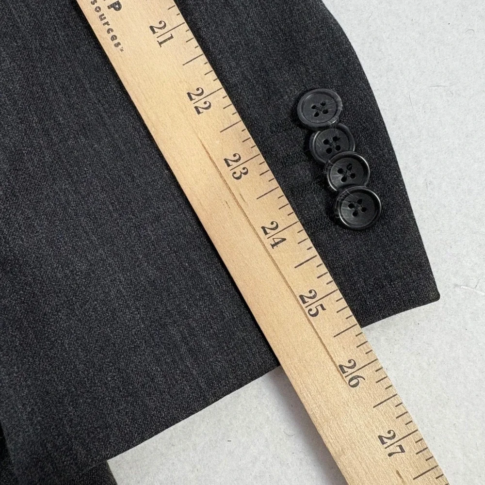 Banana Republic Blazer 40R Charcoal‎ Gray Tailored Slim Fit Wool Wedding Office